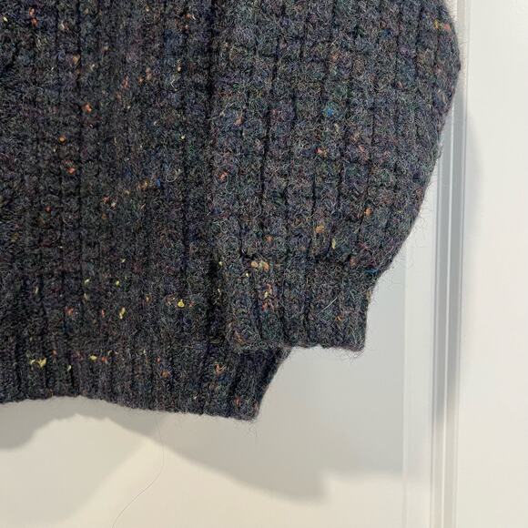 Patrick Malin Donegal Ireland Women's Grey Turtleneck Hand Loomed Ireland Size L - Picture 2 of 7